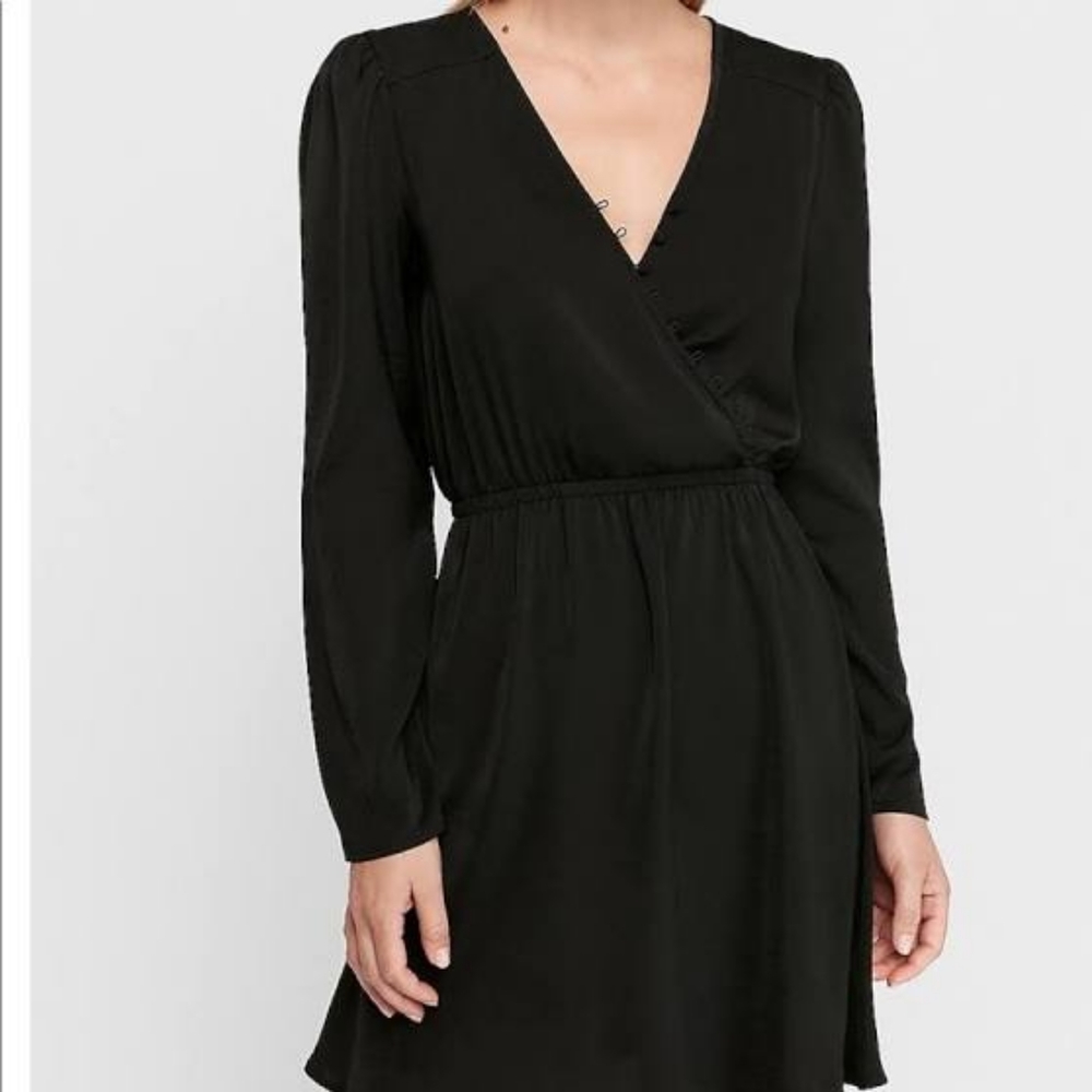Express Dresses | Express Long Sleeve Dress | Color: Black  - Picture 5 of 6